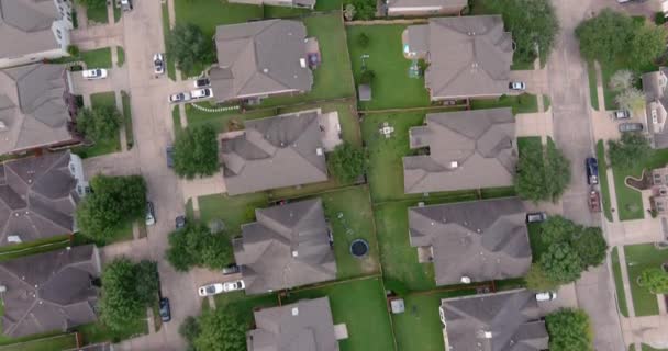 Birds Eye View Suburban Homes Just Houston Texas — Stockvideo