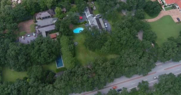 Aerial View Hermann Park Museum District Houston Texas — Stockvideo