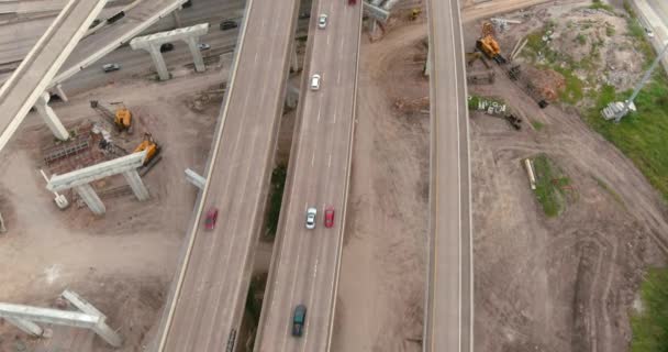 Brids Eye View Traffic 610 South Freeway Houston Texas — Video