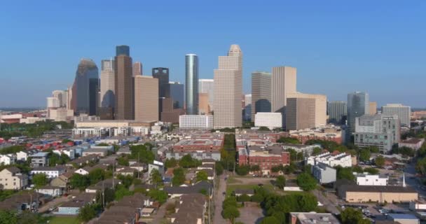 Aerial Downtown Houston Surrounding Area — Stock Video