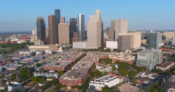 Aerial Downtown Houston Surrounding Area — Video Stock