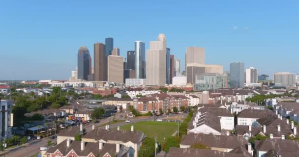 Aerial Downtown Houston Surrounding Area — Stockvideo