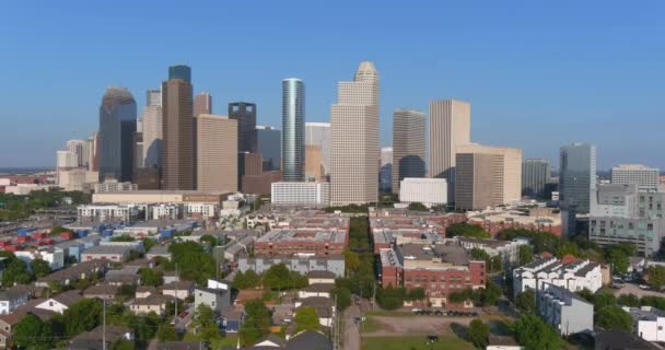 Aerial Downtown Houston Surrounding Area — Video Stock