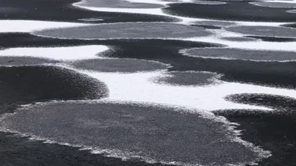 Frozen Lake Closeup Winter — Vídeo de Stock