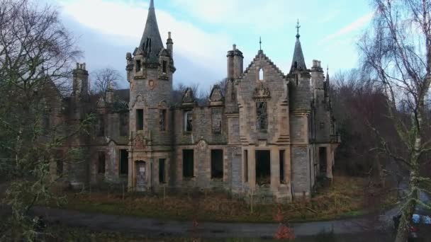 Castillo Dunalastair Pitlochry Escocia — Vídeo de stock