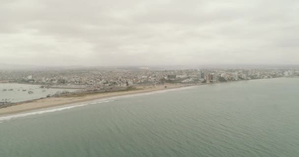 Manta Ecuador Aereal Shoot Playa Murcielago — 비디오