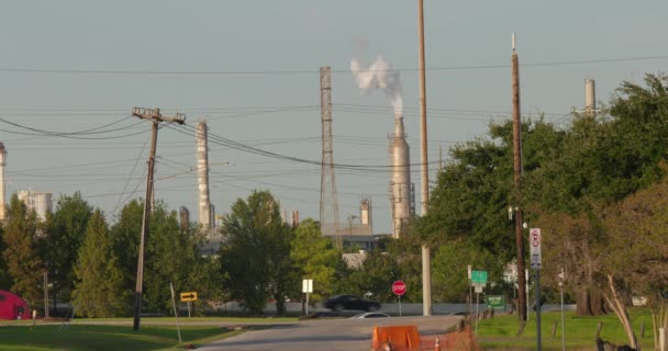 Pasadena Teksas Taki Kimyasal Rafineri Fabrikasının Çekimi — Stok video