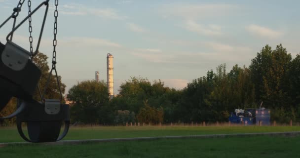 Создание Завода Химической Переработки Пасадене Штат Техас — стоковое видео