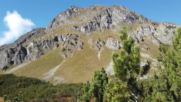 Closeup Image Mountain Alps Autumn Austria — Vídeos de Stock