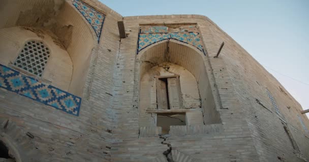 Bukhara City Uzbekistan Kukeldash Madrassa Built 1568 Backwall Silk Road — Αρχείο Βίντεο