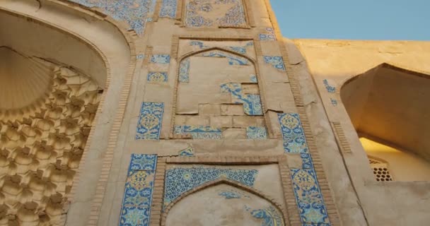 Buhara Şehri Özbekistan Abdul Aziz Khan Madrassa 1651 Inşa Edilmiş — Stok video