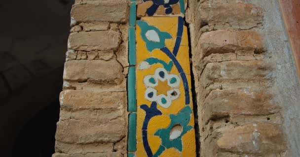 Bukhara City Uzbekistan Abdul Aziz Khan Madrassa Built 1651 Tiles — Stockvideo