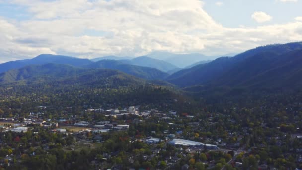 Landscape View Hills Mountains Ashland Oregon City Usa — Video Stock