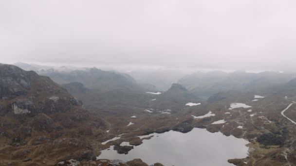 Parque Nacional Cajas Ubicado Sierra Ecuatoriana Caracteriza Por Paisaje Lagunas — Video Stock