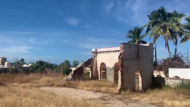 Ruin Remains Traditional Antique Building Todos Santos California Mexico — 图库视频影像