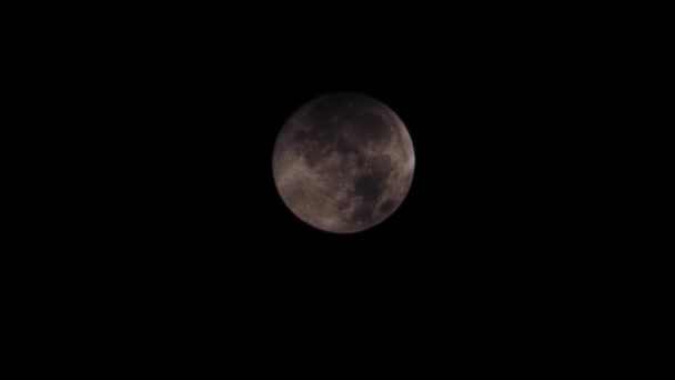 Cloudy Midnight Full Moon — Vídeo de Stock