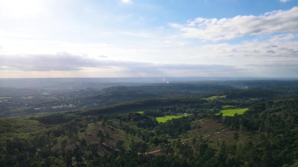 Panoramic View Hazlemere Countryside England Aerial Forward — ストック動画