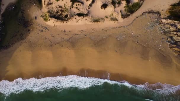 Deserted Polluted Beach North Vinh Vietnam Aerial Static Birdseye — Stockvideo