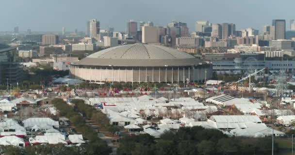 Αεροφωτογραφία Του Nrg Stadium Και Του Astrodome Στο Χιούστον Του — Αρχείο Βίντεο