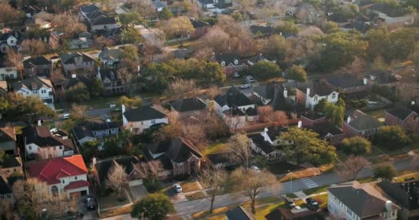 Aerial View Affluent Homes Houston Southwest Area — Stock Video