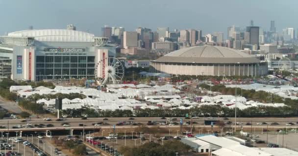 Aerial View Nrg Stadium Astrodome Houston Texas — Stock Video