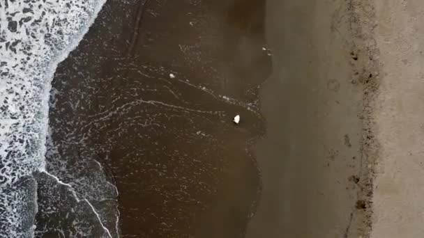 Unbelievable Aerial Drone Flight Bird Eye View Drone Shot Wave — Video