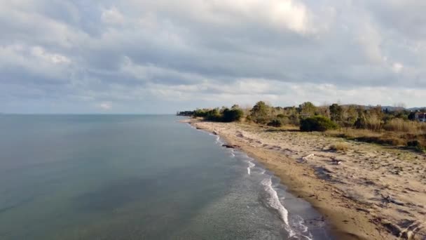 Потрясающий Вид Воздуха Полет Вперед Дронов Кадры Природного Песка Bouka — стоковое видео