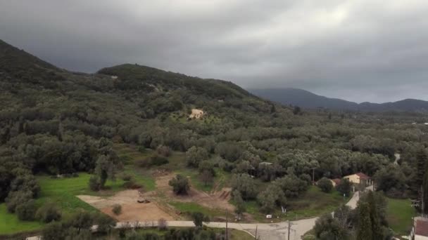 자연의 코르푸 그리스에 폐허를 드론으로찍은 비행기가 추락하는 Cinematic View Philipp — 비디오