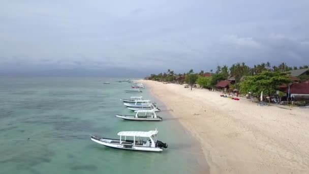 Breathtaking Aerial View Flight Overfly Drone Footage Nice Coastline Waves — Stockvideo