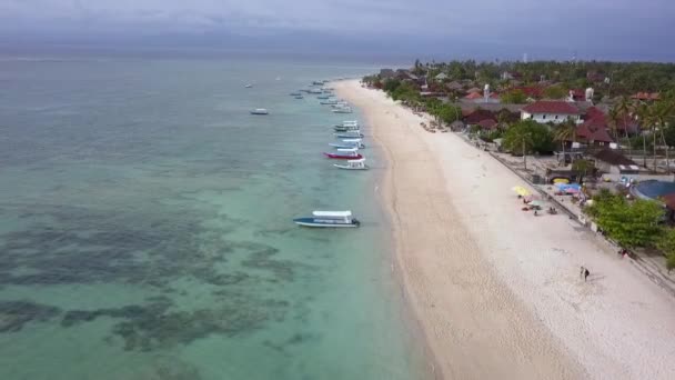 Spektakuläre Flugpanorama Übersicht Mit Drohnenaufnahmen Von Kristallklarem Türkisfarbenem Wasser Einem — Stockvideo