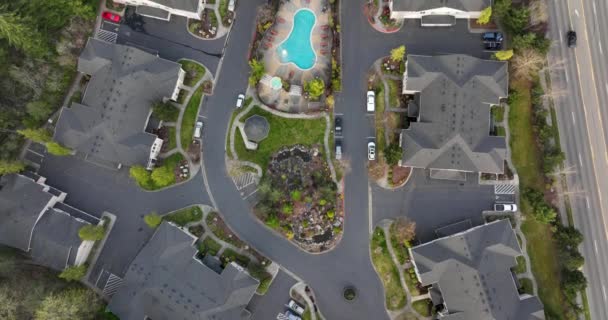 Town Aerial Condominium Complex America — Stockvideo