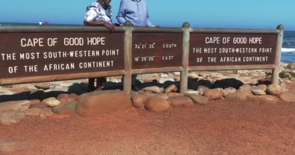 Sign Cape Good Hope Capetown South Africa — Stock Video