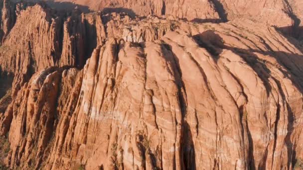 Légi Felvétel Mutatja Fenséges Nagyságát Snow Canyon Láva Hegyek — Stock videók