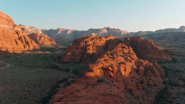 Luchtfoto Laten Zakken Een Van Utah Vele Staatsparken Met Dor — Stockvideo