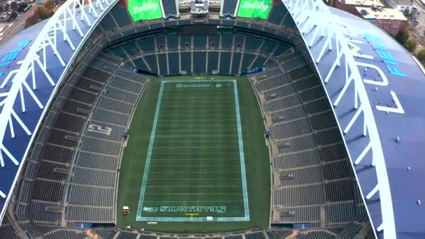 Seattle Seahawks Evi Lumen Field Havadan Çekim Yapıldı — Stok video