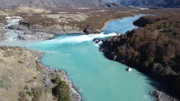 Confluence Baker River Neff River Patagonia Chile South America — Stockvideo