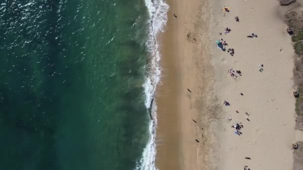 Vista Aérea Del Agua Mar Turquesa Vina Del Mar Una — Vídeo de stock