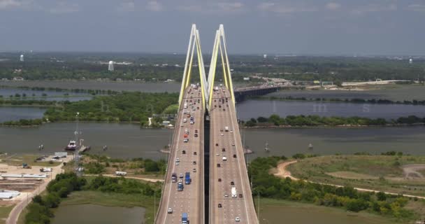 Baytown Texas Taki Fred Hartman Köprüsü Çekiyoruz — Stok video