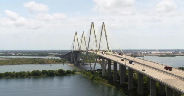 Baytown Texas Taki Fred Hartman Köprüsü Çekiyoruz — Stok video