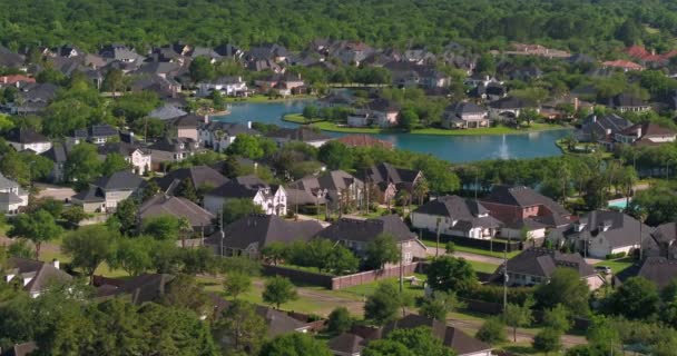 Aerial Affluent Homes Houston — Wideo stockowe