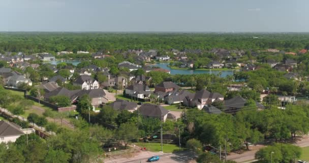 Aerial Affluent Homes Houston — Stockvideo