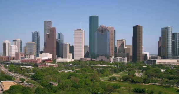 Aerial Downtown Houston — Stock Video