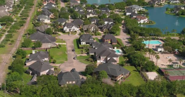 Aerial Affluent Homes Houston — Video Stock