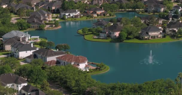 Aerial Affluent Homes Houston — Vídeos de Stock