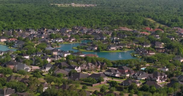 Aerial Affluent Homes Houston — Vídeo de stock