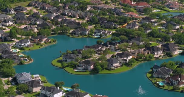 Aerial Affluent Homes Houston — стокове відео