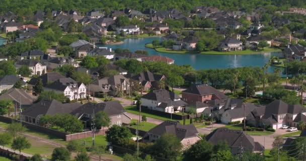 Aerial Affluent Homes Houston — Vídeos de Stock