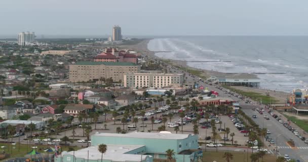 Aerial View Galveston Island Texas — Vídeo de stock