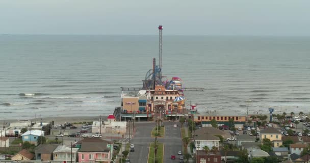 Aerial View Galveston Island Texas — Vídeo de Stock