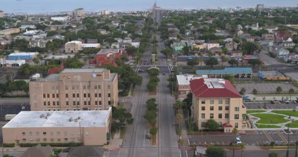 Aerial View Galveston Island Texas — Vídeos de Stock